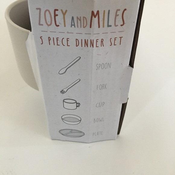 NEW Kids 5pc Dinner Set Food Safe Dishwasher Safe Elephant Theme Gray - Picture 7 of 9